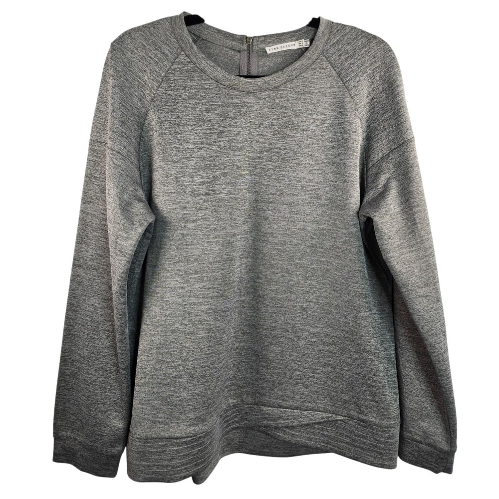 Pink Stitch Zipper Back Sweatshirt Women's Size 8 Casual‎ Lounge Wear